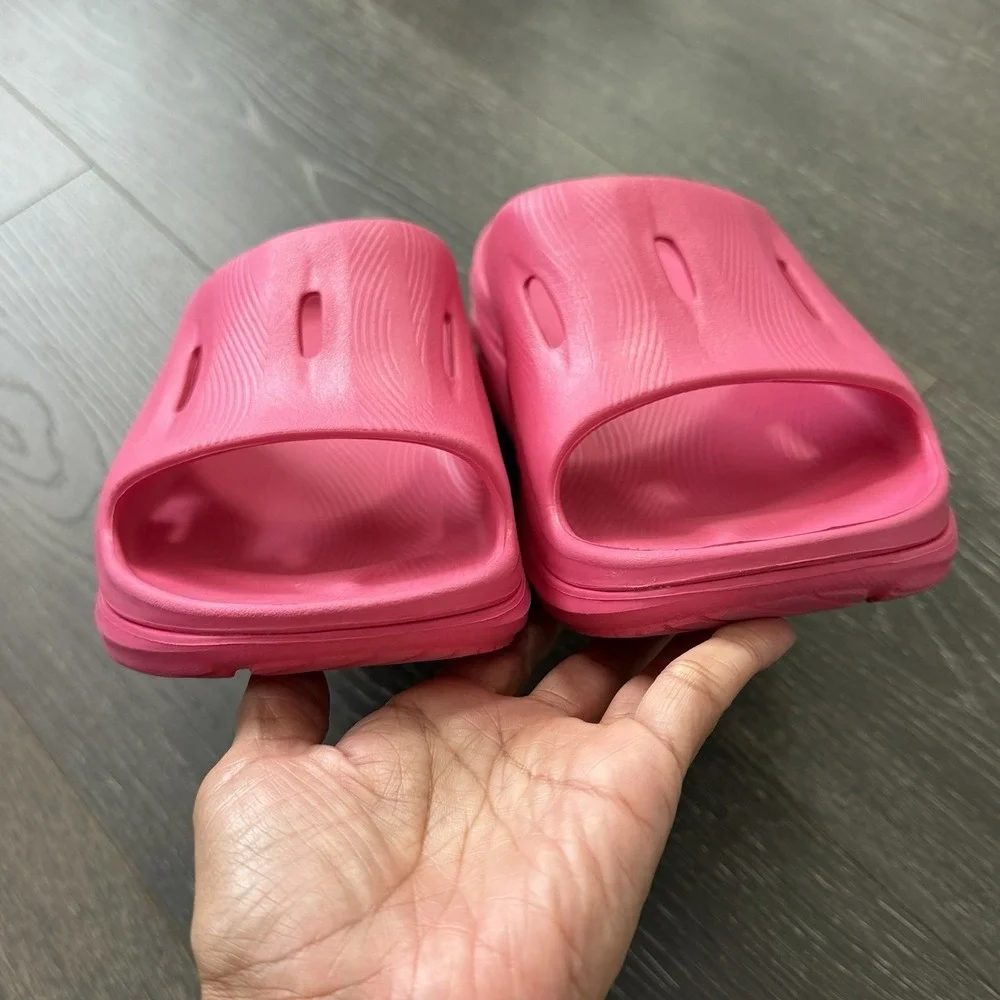 HOKA One One Ora Recovery Slides 3 Mens 12 Womens 13 Pink Athleisure Sporty
